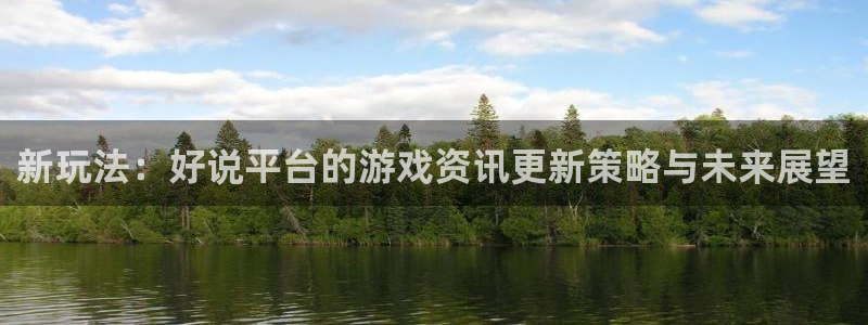辉达娱乐网址注册:新玩法:好说平台的游戏资讯更新策略与未来展